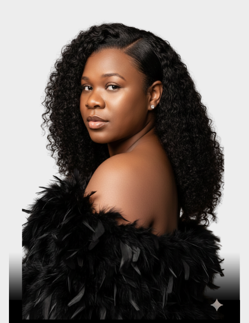 Burmese Curly Half Wig