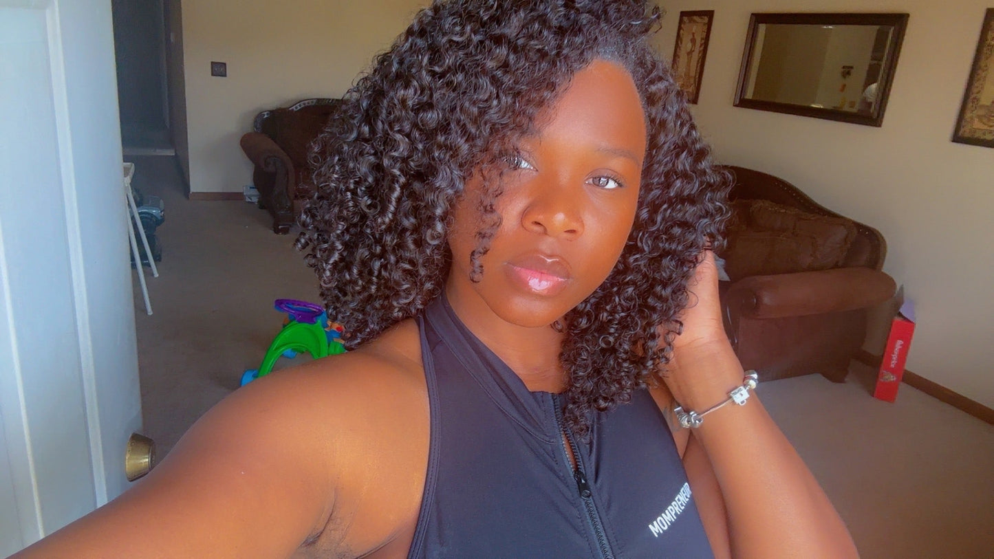 Burmese Curly Half Wig
